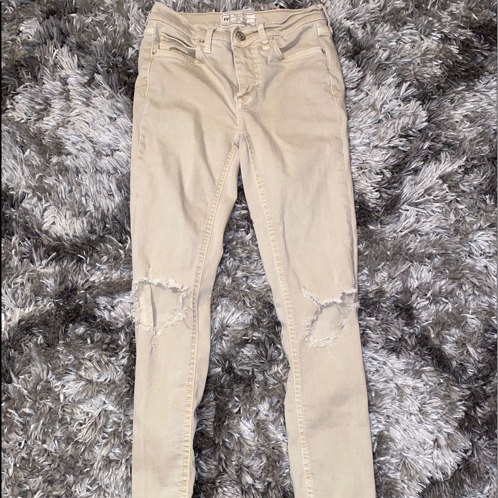Free People khaki jeans